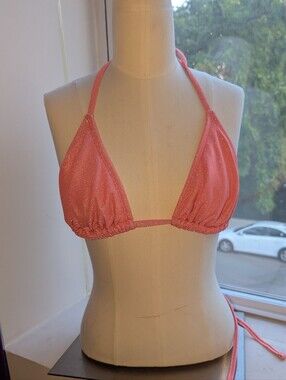 Pink Metallic Bikini Top